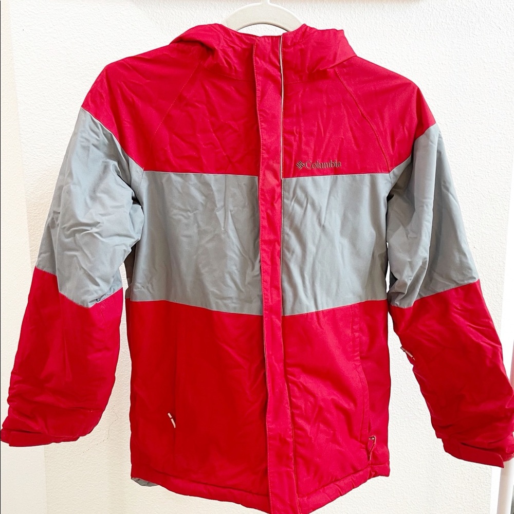 Red and Gray Columbia Omni-Heat boys jacket M10/12